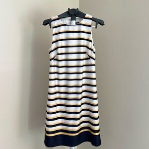 Vince Camuto Sailor dress navy yelloww white sleeveless women size‎ 8 preppy